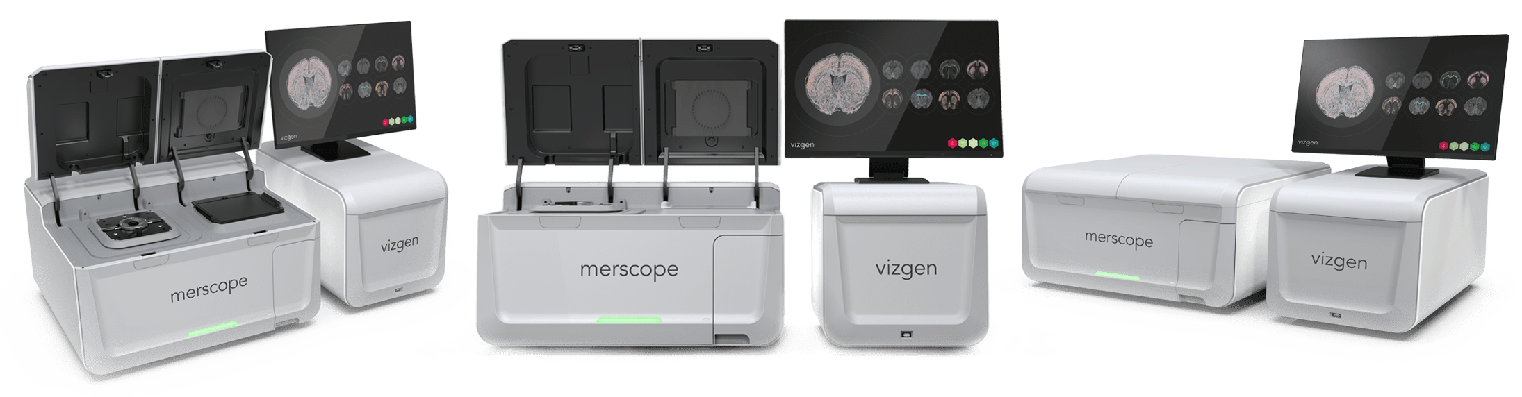 Vizgen MERSCOPE system from side and front